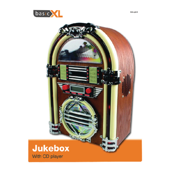 BXL-JB10 Tafelradio jukebox fm / am cd bruin Verpakking foto